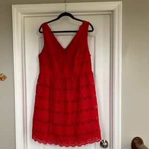 Liza Luxe Red Lace Dress